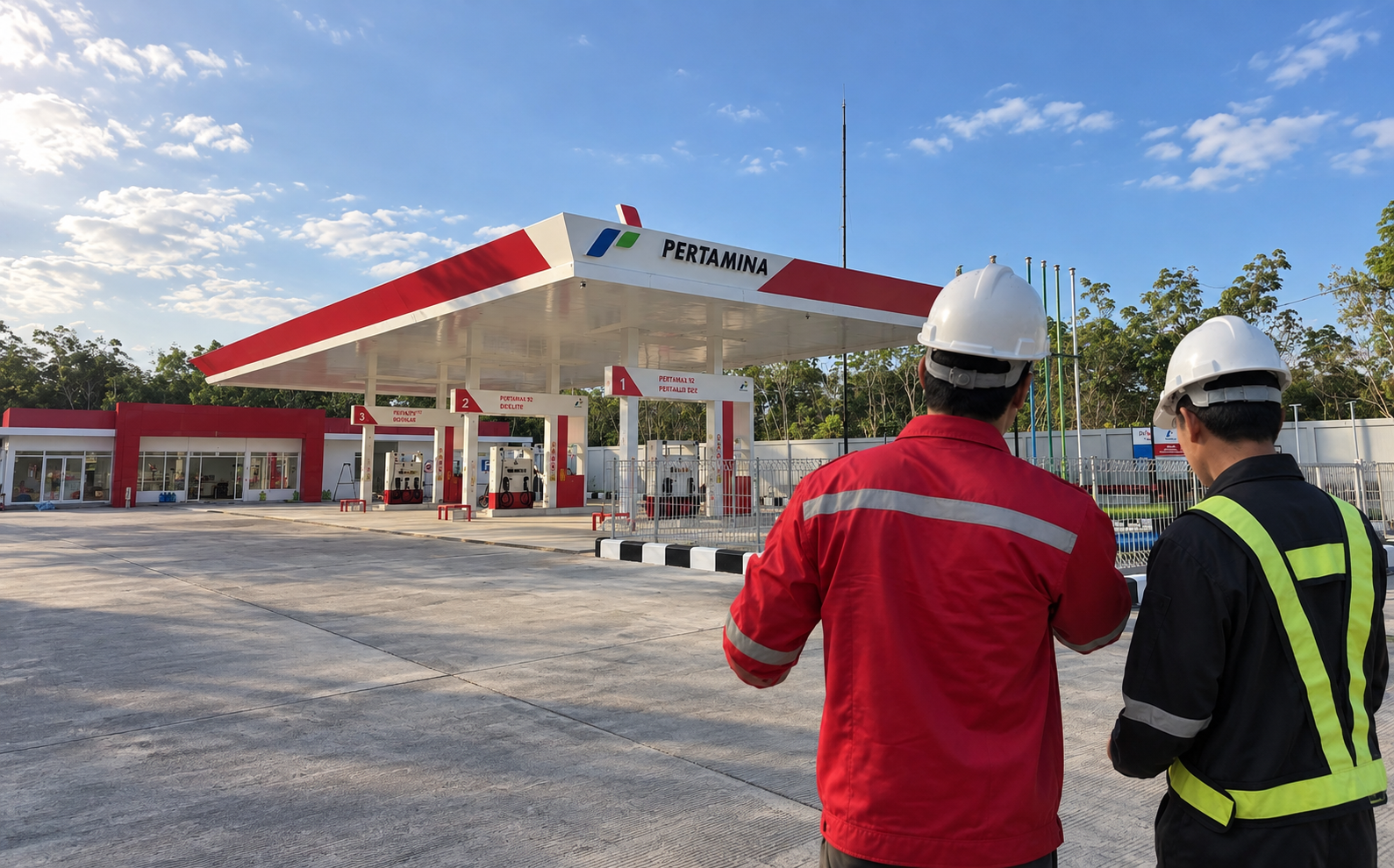 Placeholder pengawasan keselamatan kerja di proyek SPBU
