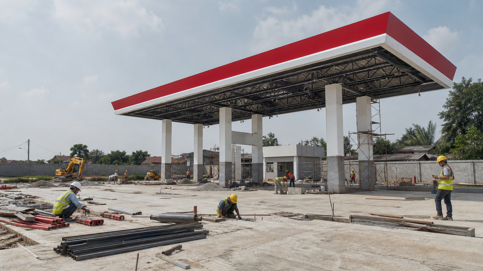 Dokumentasi pembangunan SPBU oleh PT Nuansa Telaga Jaya