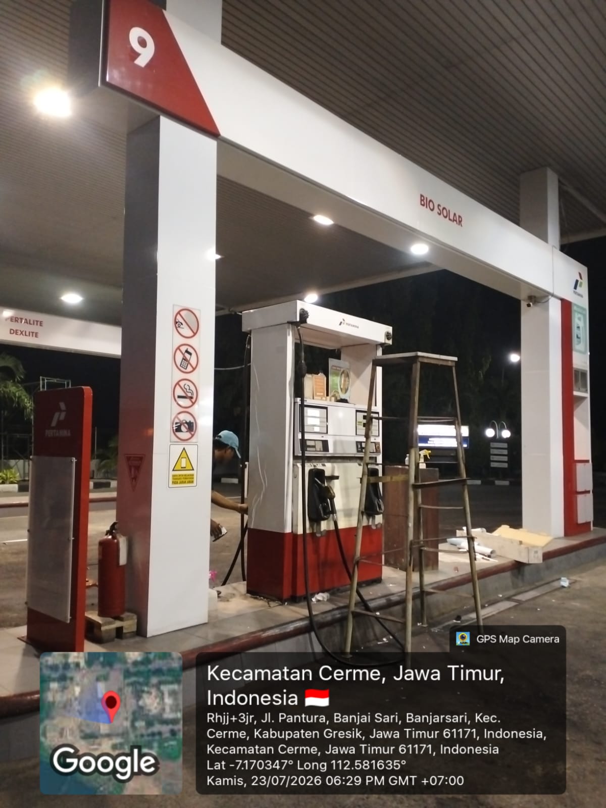 Dokumentasi proyek Renovasi Pemasangan Stiker SPBU 54.611.20